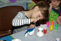Оцветяване на гипсови фигурки